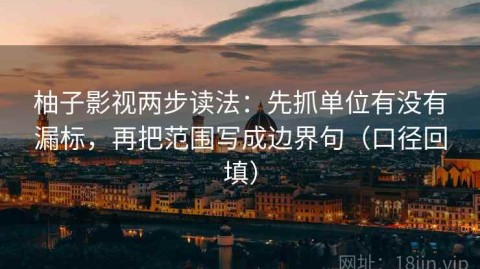 柚子影视两步读法：先抓单位有没有漏标，再把范围写成边界句（口径回填）