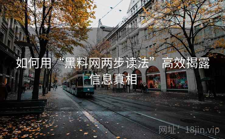 如何用“黑料网两步读法”高效揭露信息真相
