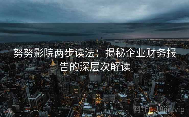 努努影院两步读法：揭秘企业财务报告的深层次解读