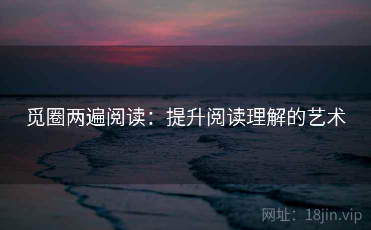 觅圈两遍阅读：提升阅读理解的艺术